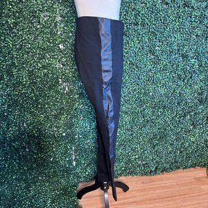 J Crew Pixie Black Faux Leather Side Stripe Skinny Pants Size 4